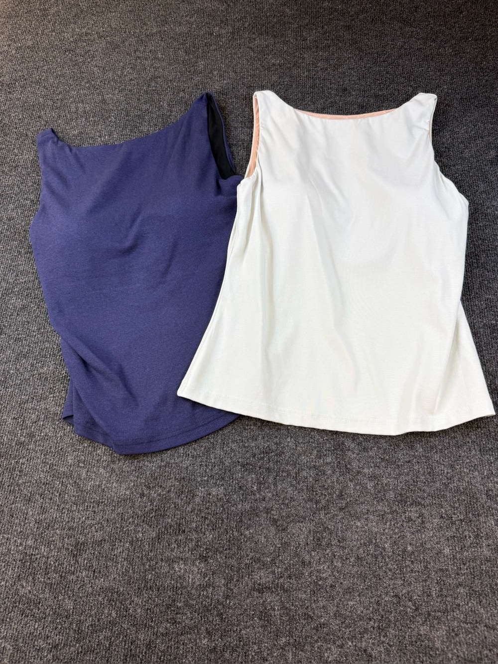 Women’s Sleeveless Tank Top Duo - Navy and White OGL
